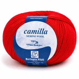 Lana CAMILLA - Bertagna Filati - Colore: 570 - ROSSO - by LacariaRicami.Store