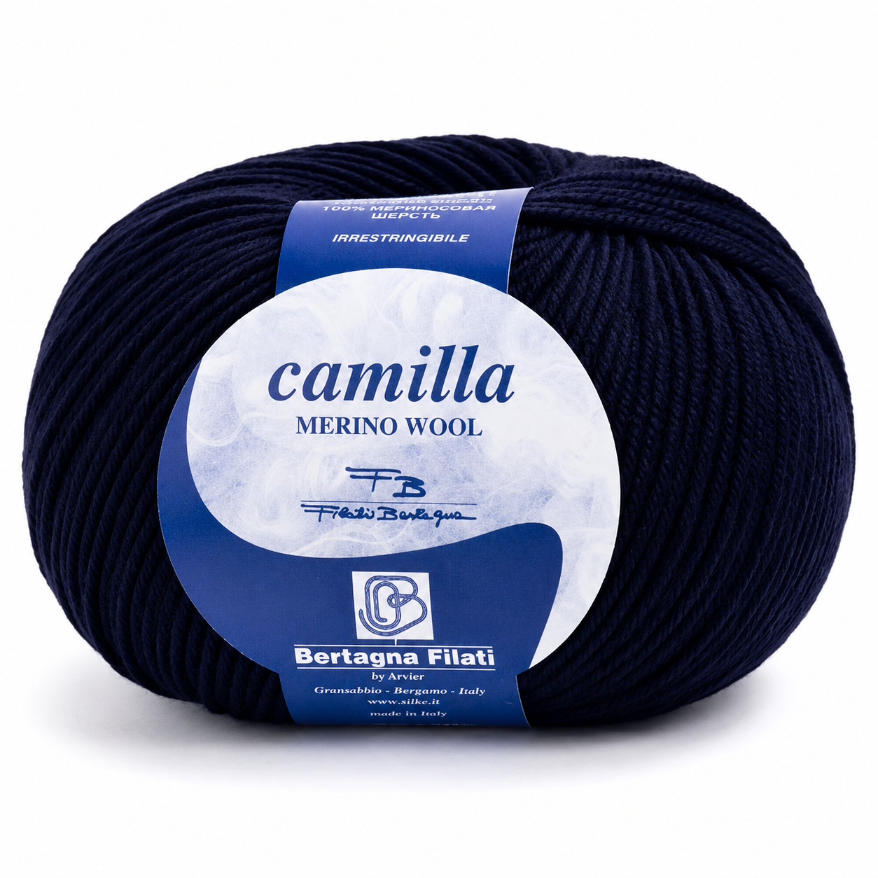 Lana CAMILLA - Bertagna Filati - Colore: 610 - BLU NOTTE - by LacariaRicami.Store