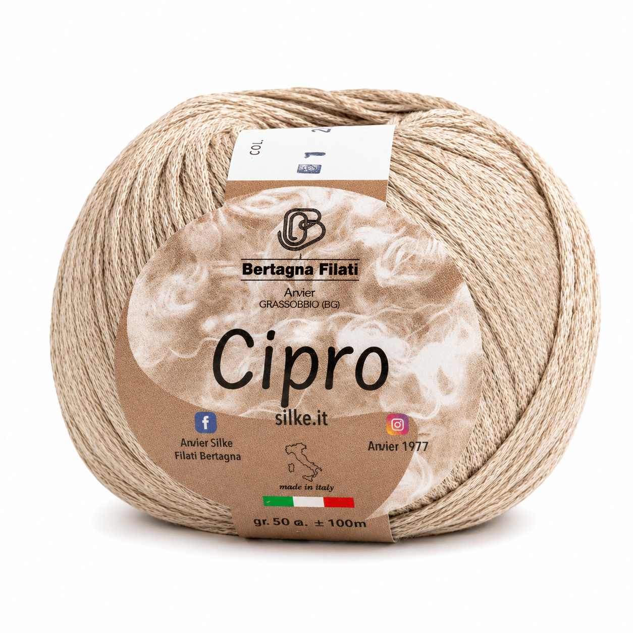 Cotone CIPRO - Bertagna Filati - Colore: 1 - BEIGE - by LacariaRicami.Store