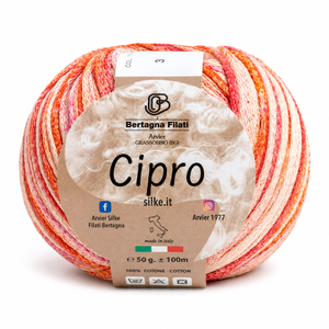 Cotone CIPRO - Bertagna Filati - Colore: 3 - PESCA - by LacariaRicami.Store