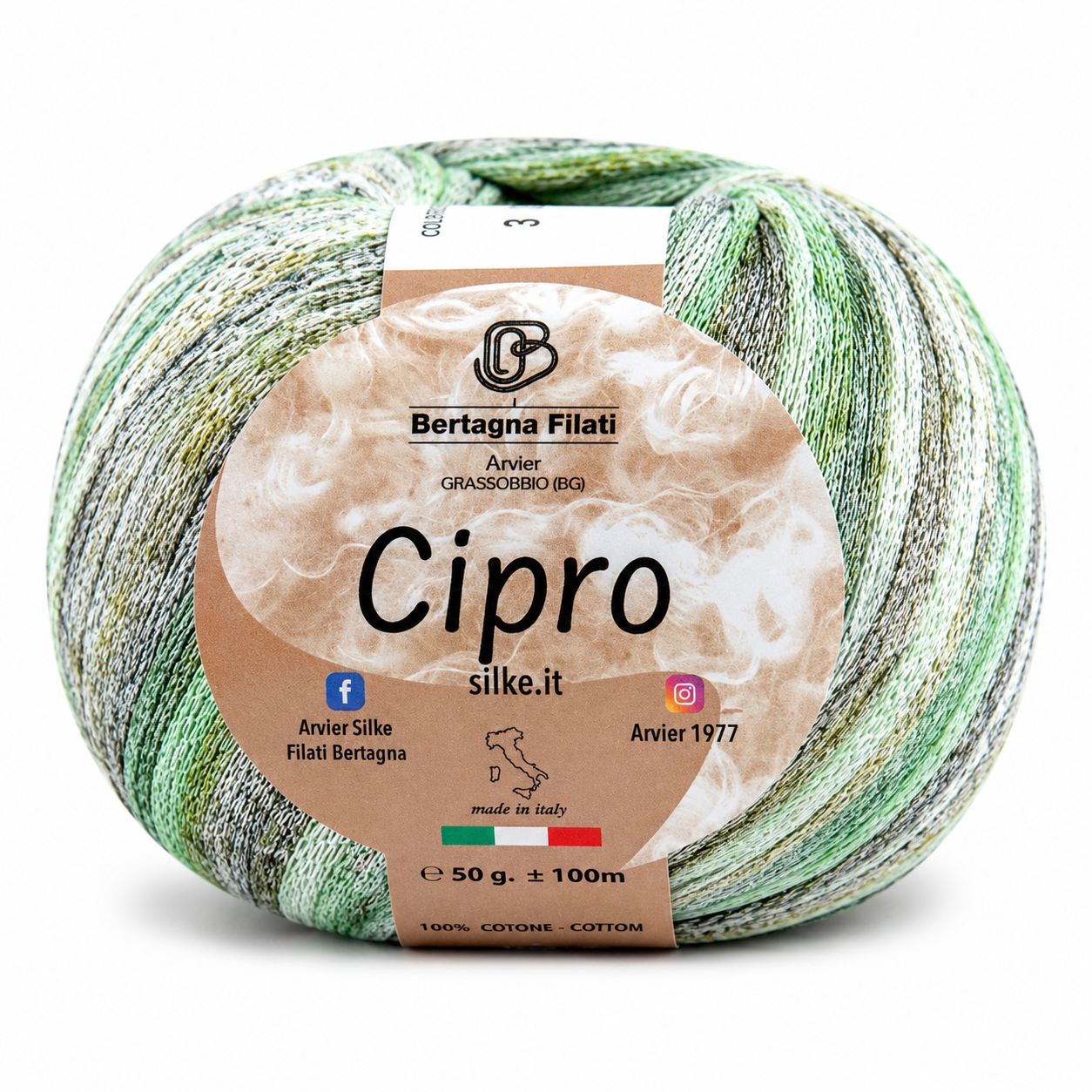 Cotone CIPRO - Bertagna Filati - Colore: 4 - VERDE - by LacariaRicami.Store