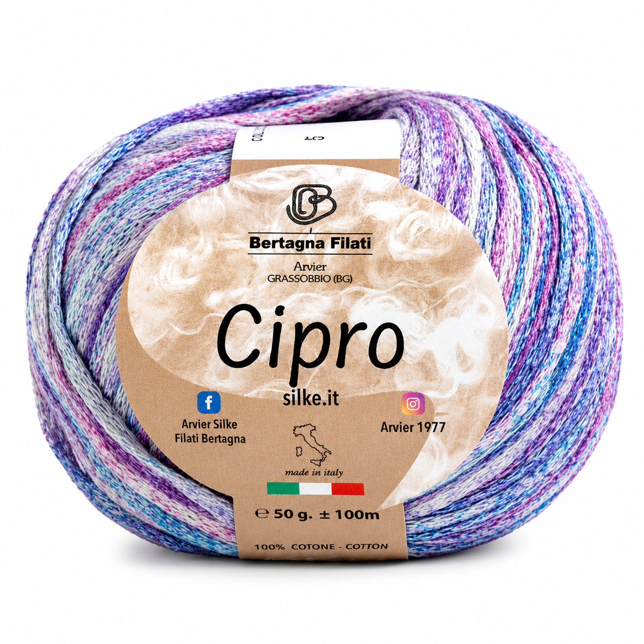 Cotone CIPRO - Bertagna Filati - Colore: 5 - LILLA - by LacariaRicami.Store
