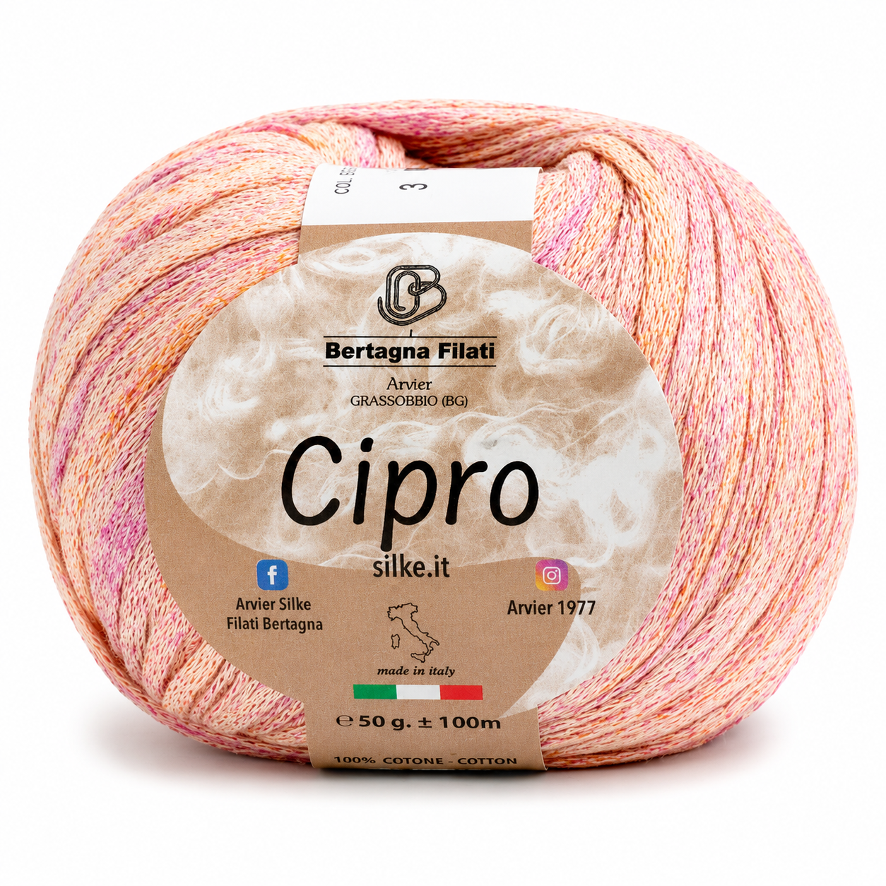 Cotone CIPRO - Bertagna Filati - Colore: 6 - ROSA - by LacariaRicami.Store