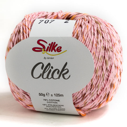 Cotone CLICK - Silke - Colore: 707 - ROSA - by LacariaRicami.Store