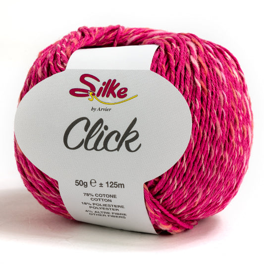 Cotone CLICK - Silke - Colore: 708 - FUCSIA - by LacariaRicami.Store
