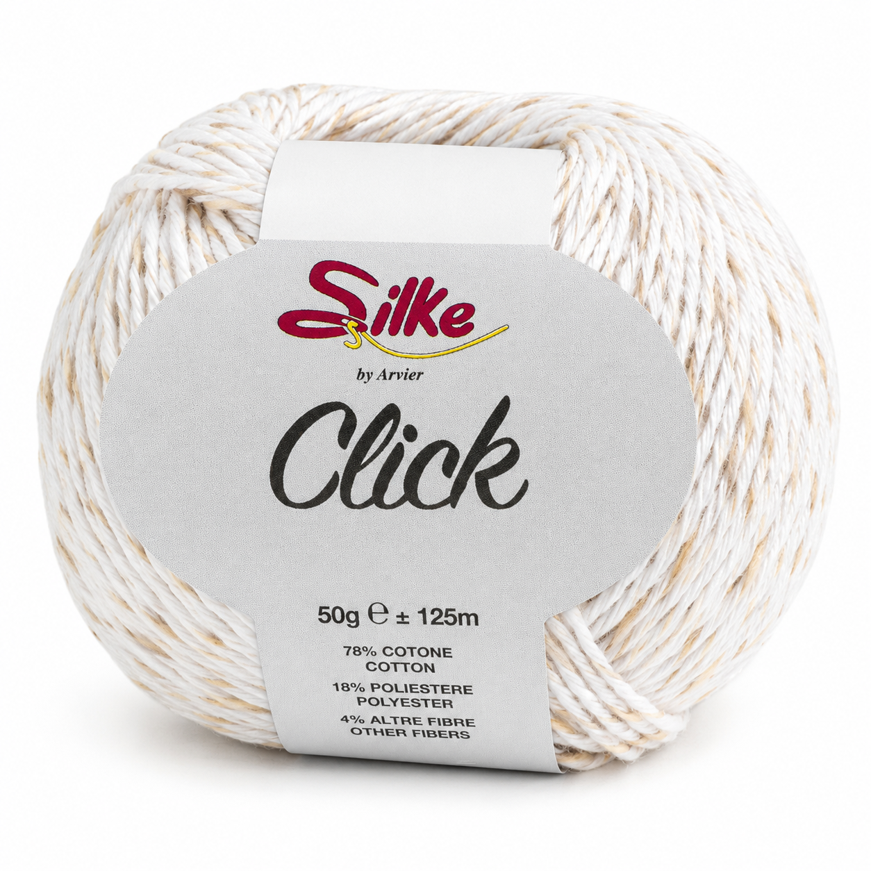 Cotone CLICK - Silke - Colore: 722 - BIANCO LATTE - by LacariaRicami.Store