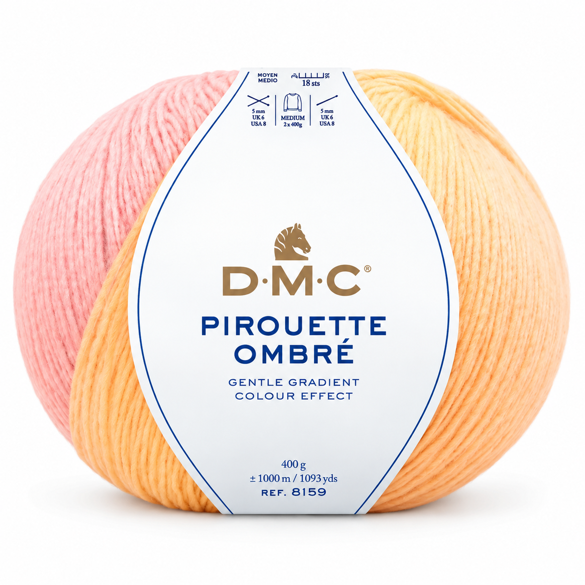 Lana PIROUETTE OMBRÉ - DMC - Colore: 100 - ARANCIO - by LacariaRicami.Store