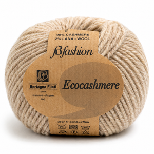 Lana ECOCASHMERE - Bertagna Filati - Colore: 200 - PANNA - by LacariaRicami.Store