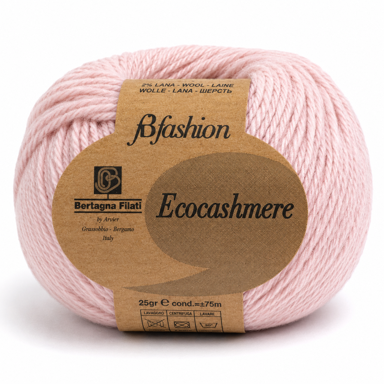 Lana ECOCASHMERE - Bertagna Filati - Colore: 287 - ROSA - by LacariaRicami.Store