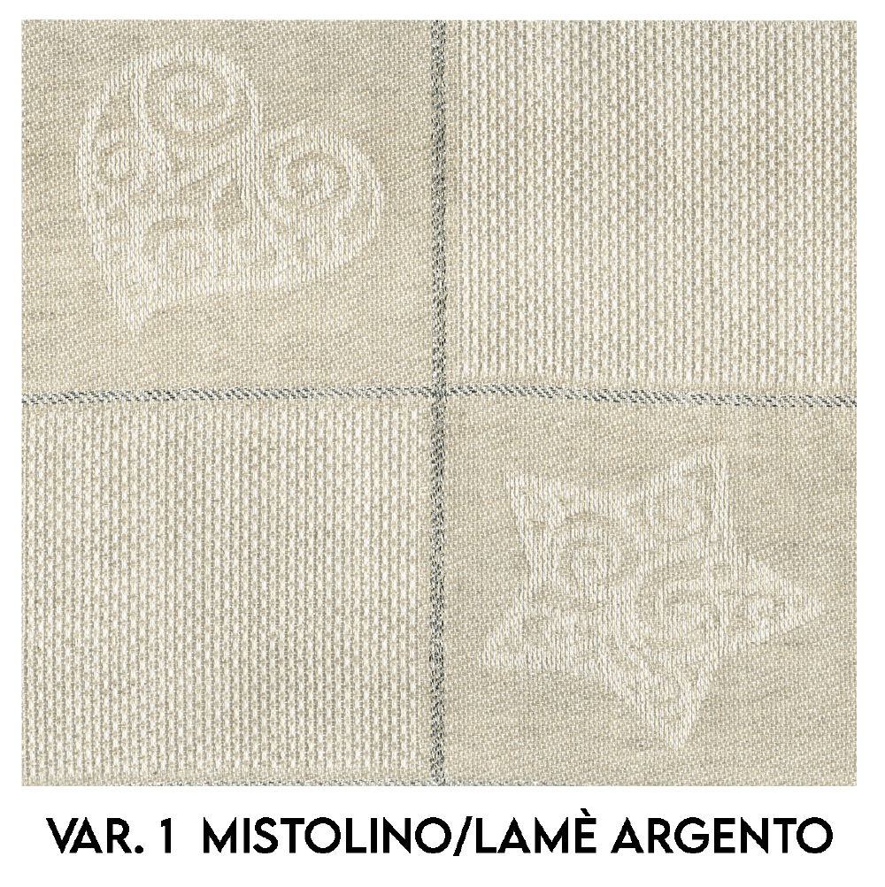 Tovagliato CROCHET MISTOLINO/LAME' ARGENTO - F.lli Graziano - - LacariaRicami.Store