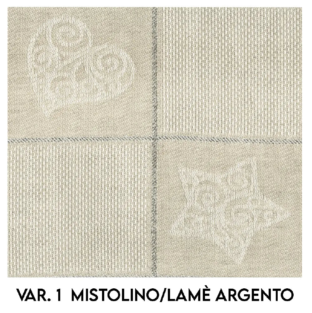 Tovagliato CROCHET MISTOLINO/LAME' ARGENTO - F.lli Graziano - - LacariaRicami.Store
