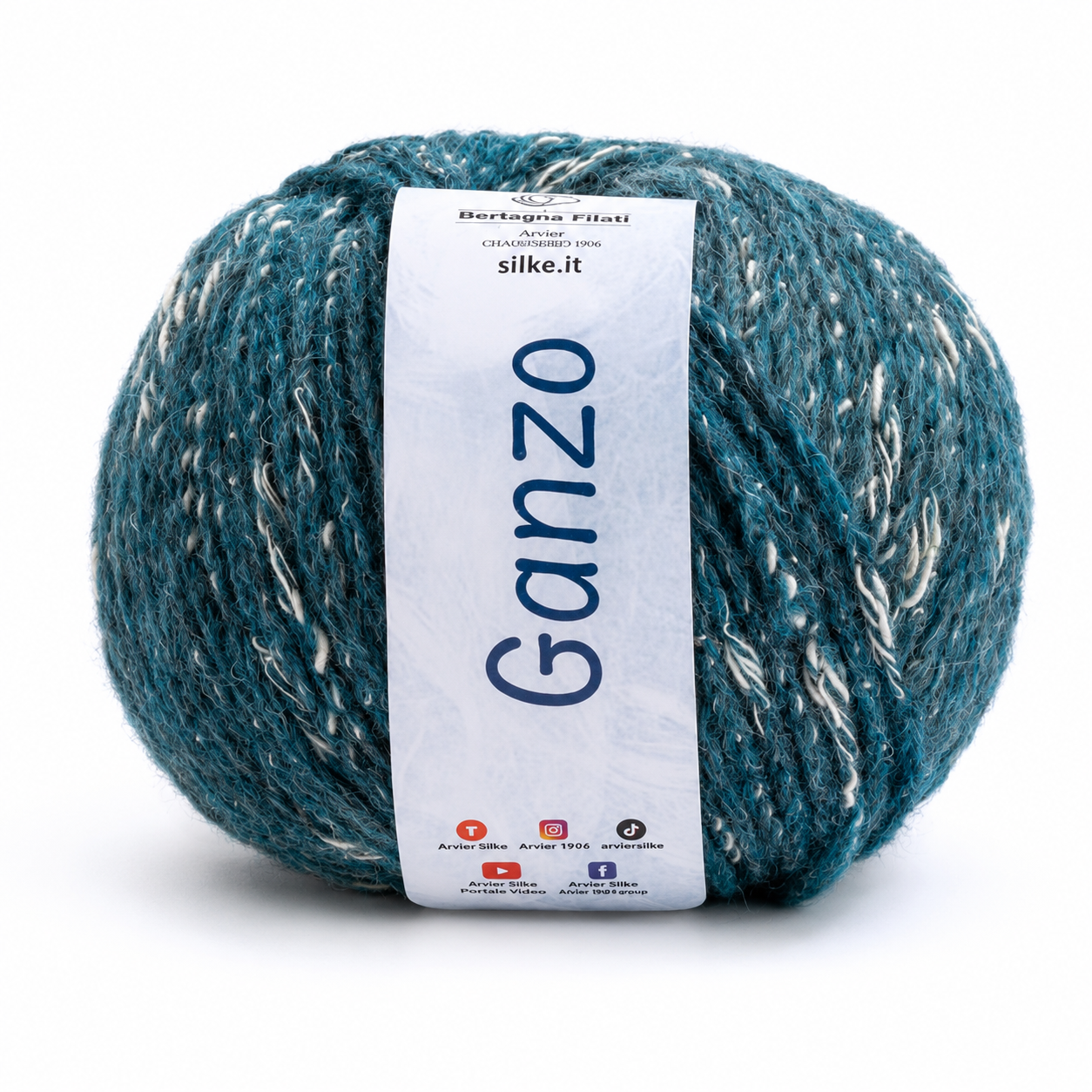 Cotone-Lana GANZO - Bertagna Filati - Colore: 70 - VERDE BOTTIGLIA DEGRADÈ - by LacariaRicami.Store