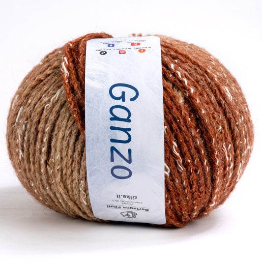 Cotone/Lana GANZO - Silke - 70 - VERDE BOTTIGLIA DEGRADÈ - LacariaRicami.Store