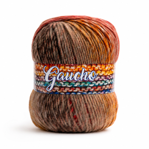 Lana GAUCHO - Bertagna Filati - Colore: 243 - ARANCIO ROSSO MARRONE MIX - by LacariaRicami.Store