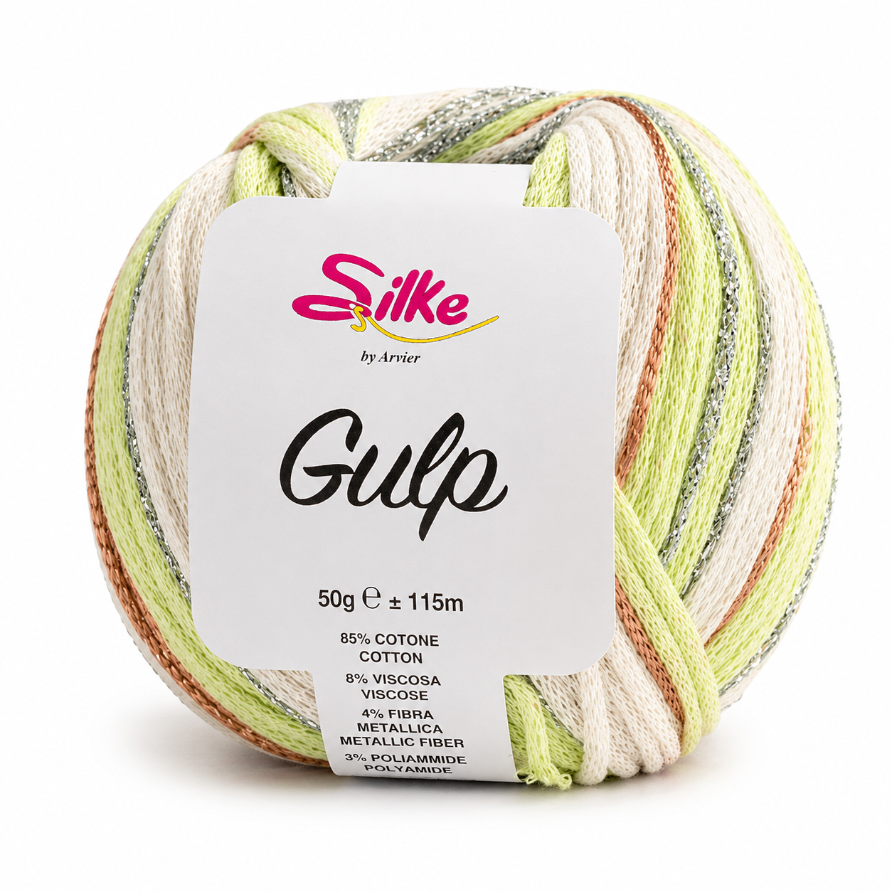 Cotone GULP - Silke - Colore: 301 - BIANCO LIME - by LacariaRicami.Store