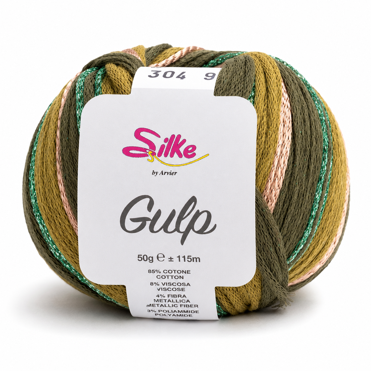 Cotone GULP - Silke - Colore: 304 - VERDONE KHAKI - by LacariaRicami.Store