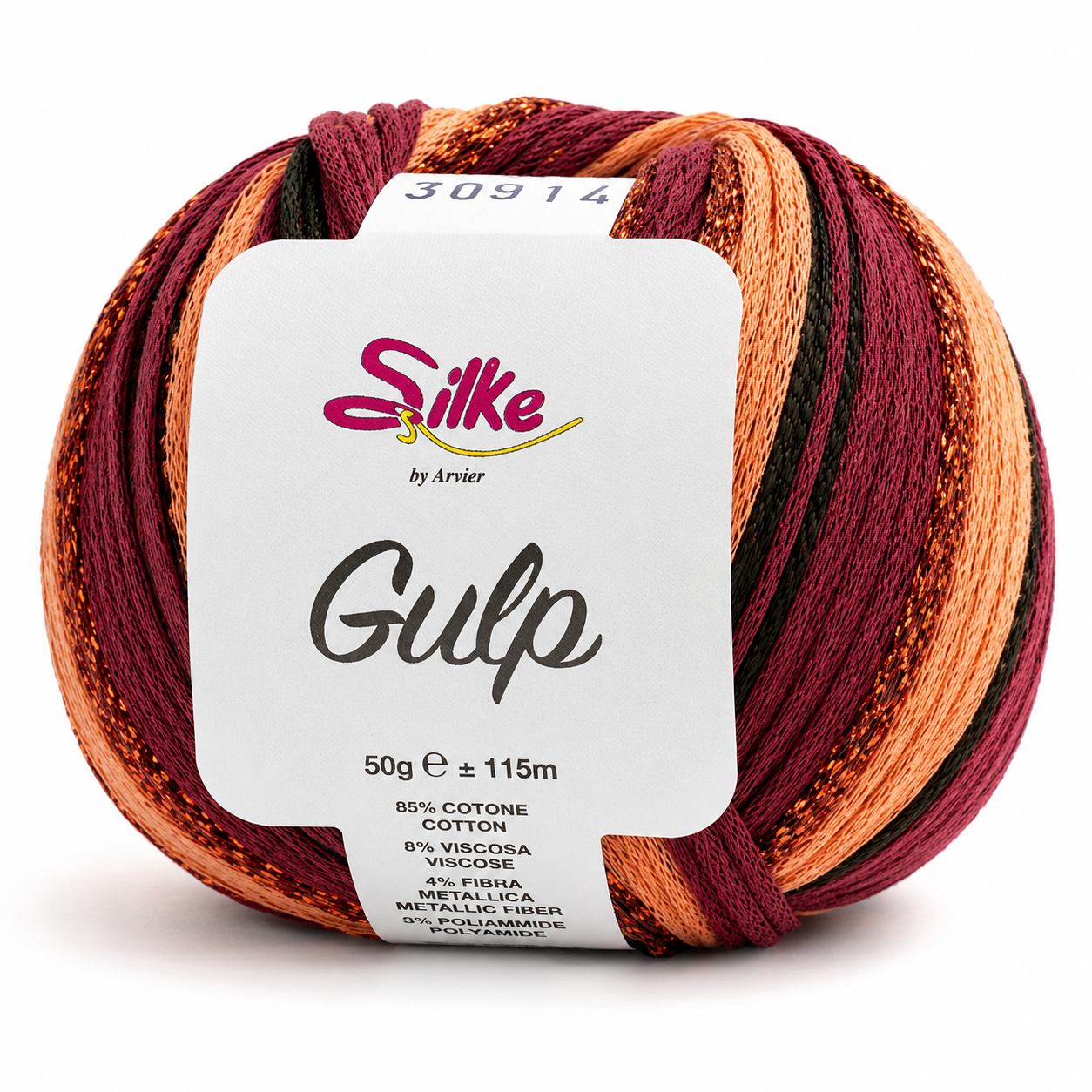 Cotone GULP - Silke - Colore: 309 - PESCA BORDEAUX - by LacariaRicami.Store