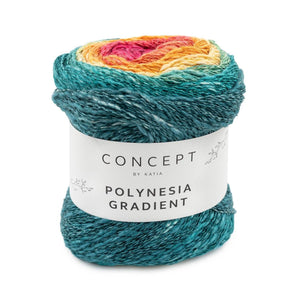 Cotone-Lino-Viscosa POLYNESIA GRADIENT - Katia - - LacariaRicami.Store