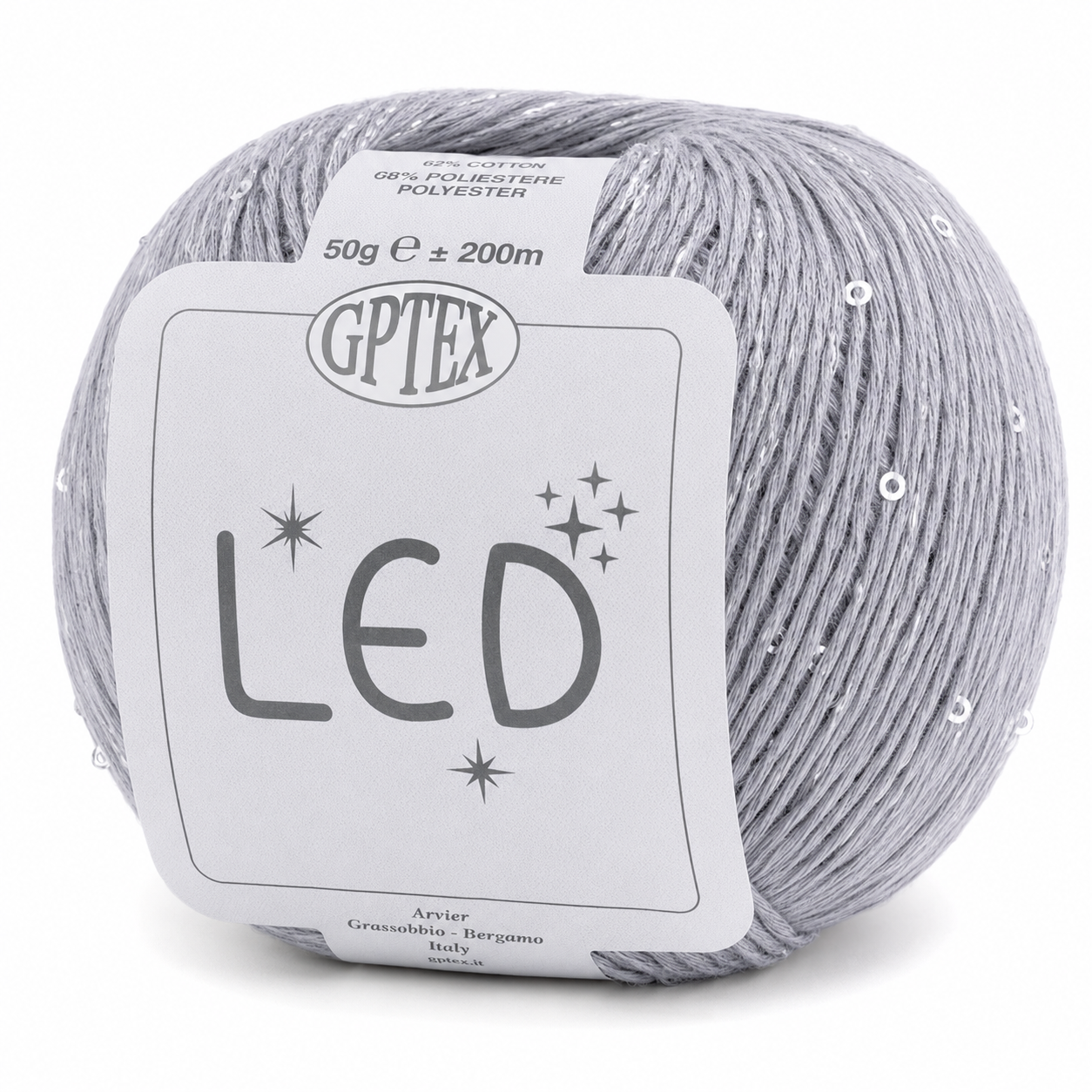 Cotone LED - GPTEX - Colore: 66 - GRIGIO - by LacariaRicami.Store