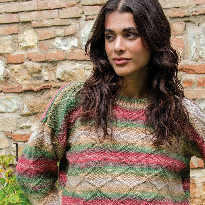 Lana BEN FATTO - MONDIAL - LacariaRicami.Store - 773 - MATTONE/BEIGE/VERDE