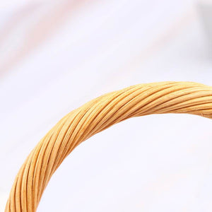 MANICO Tondo Intrecciato in Rattan 12,5 Cm - - LacariaRicami.Store