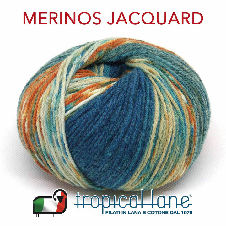 LANA Merinos Jacquard - Tropical Lane - - LacariaRicami.Store