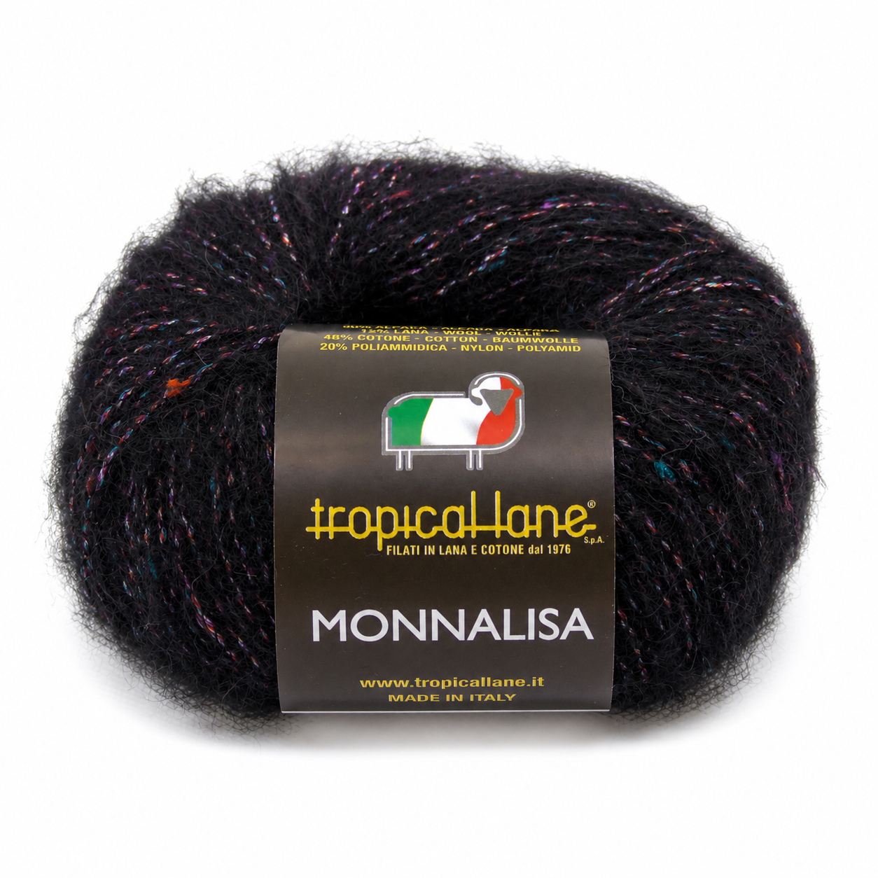 Lana/Cotone MONNALISA - Tropical Lane - Colore: 92 - NERO - by LacariaRicami.Store
