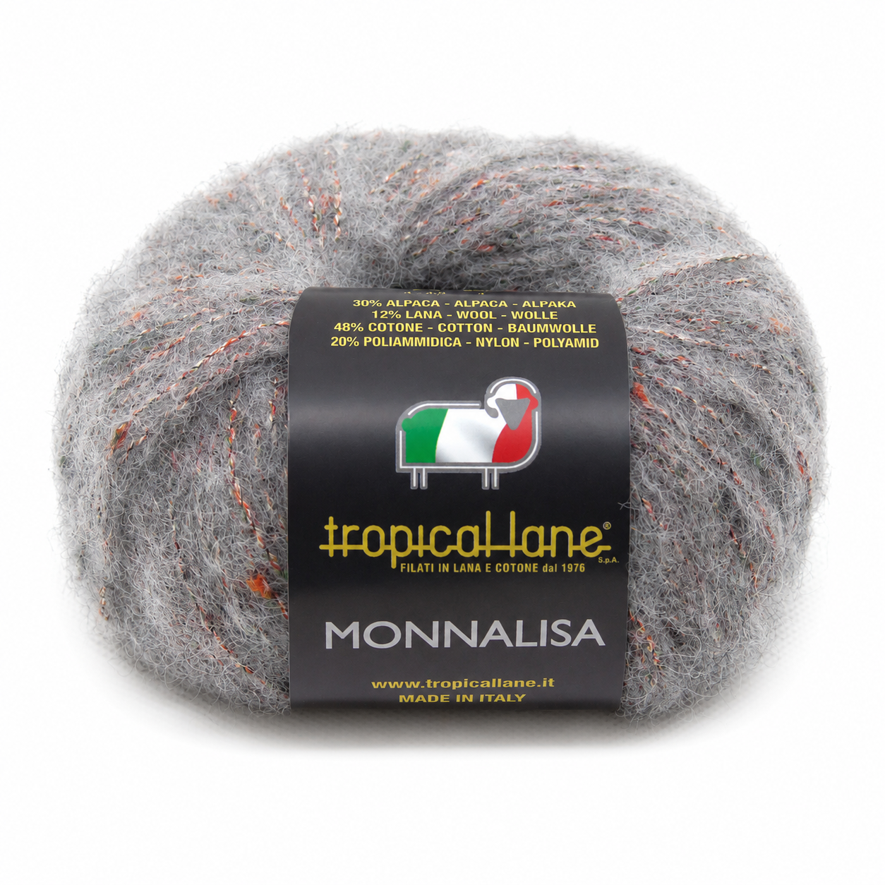 Lana/Cotone MONNALISA - Tropical Lane - Colore: 93 - GRIGIO - by LacariaRicami.Store