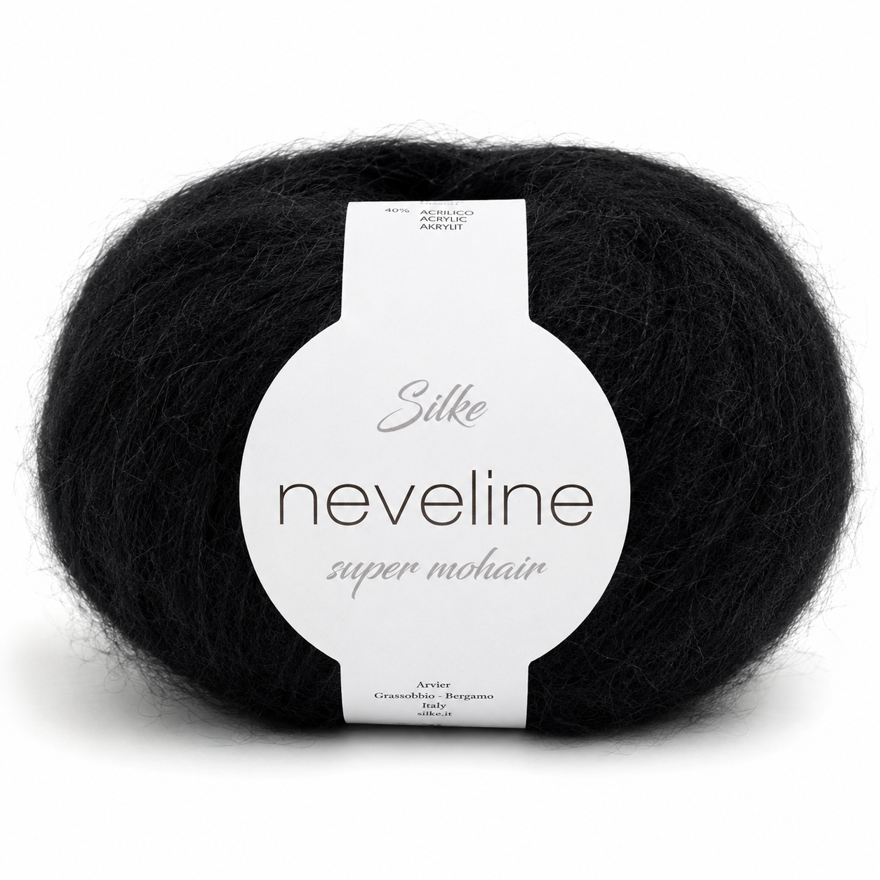 Lana NEVELINE - Silke - Colore: 200 - NERO - by LacariaRicami.Store