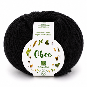 LANA Oboe - Bertagna Filati - Colore: 216 - NERO - by LacariaRicami.Store