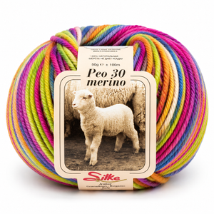 Lana BABY PEO 30 Merino COLOR - Silke - Colore: 141 - MIX COLOR SFUMATO - by LacariaRicami.Store