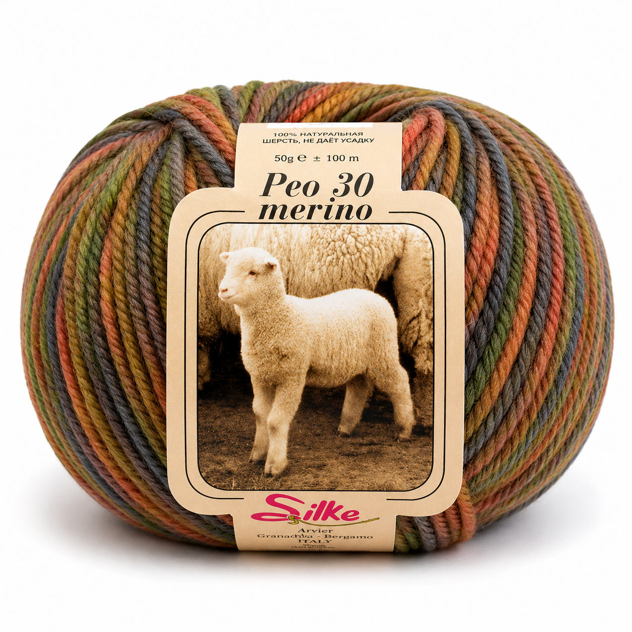 Lana BABY PEO 30 Merino COLOR - Silke - Colore: 177 - MIX SCURO COLOR SFUMATO - by LacariaRicami.Store
