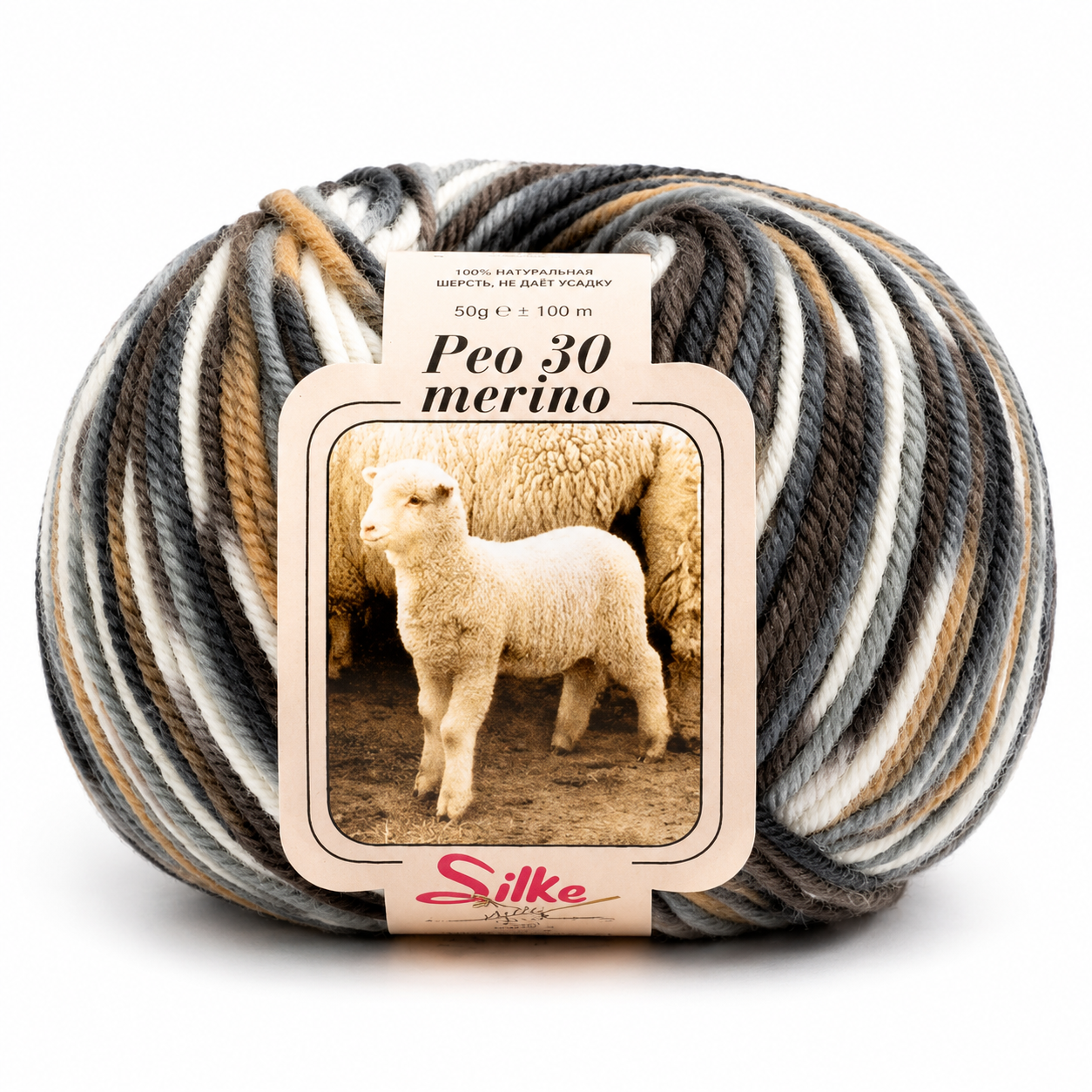 Lana BABY PEO 30 Merino COLOR - Silke - Colore: 178 - CAFFÉ-LATTE SFUMATO - by LacariaRicami.Store