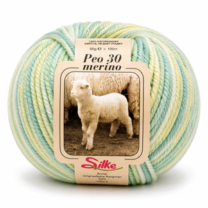 Lana BABY PEO 30 Merino COLOR - Silke - Colore: 403 - VERDE SFUMATO - by LacariaRicami.Store