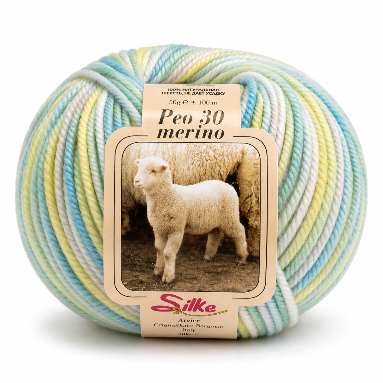 Lana BABY PEO 30 Merino COLOR - Silke - Colore: 405 - MULTICOLOR SFUMATO - by LacariaRicami.Store
