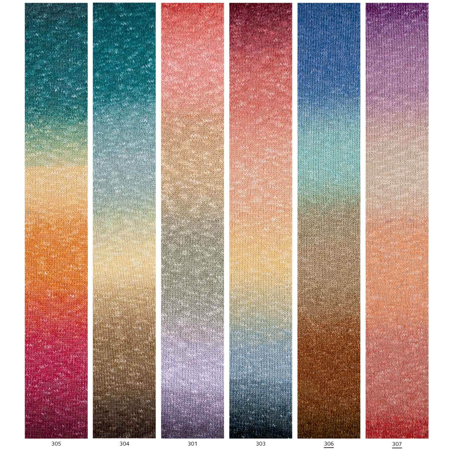 Cotone-Lino-Viscosa POLYNESIA GRADIENT - Katia - - LacariaRicami.Store