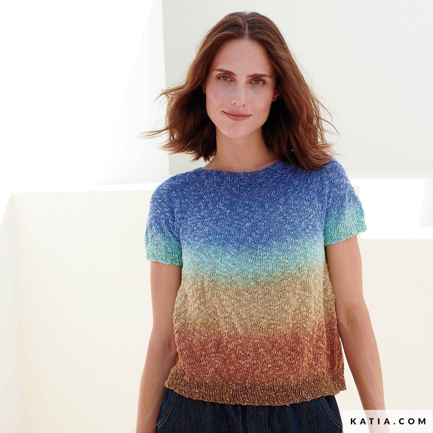 Cotone-Lino-Viscosa POLYNESIA GRADIENT - Katia - - LacariaRicami.Store