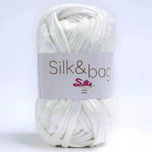 Fettuccia SILK&BAG MADREPERLA - Silke - 0001 - BIANCO MADREPERLA - LacariaRicami.Store