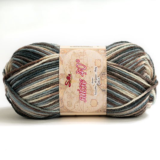 Lana SUISSE COLOR - Silke - Colore: 019 - MARRONE VERDE MIX - by LacariaRicami.Store