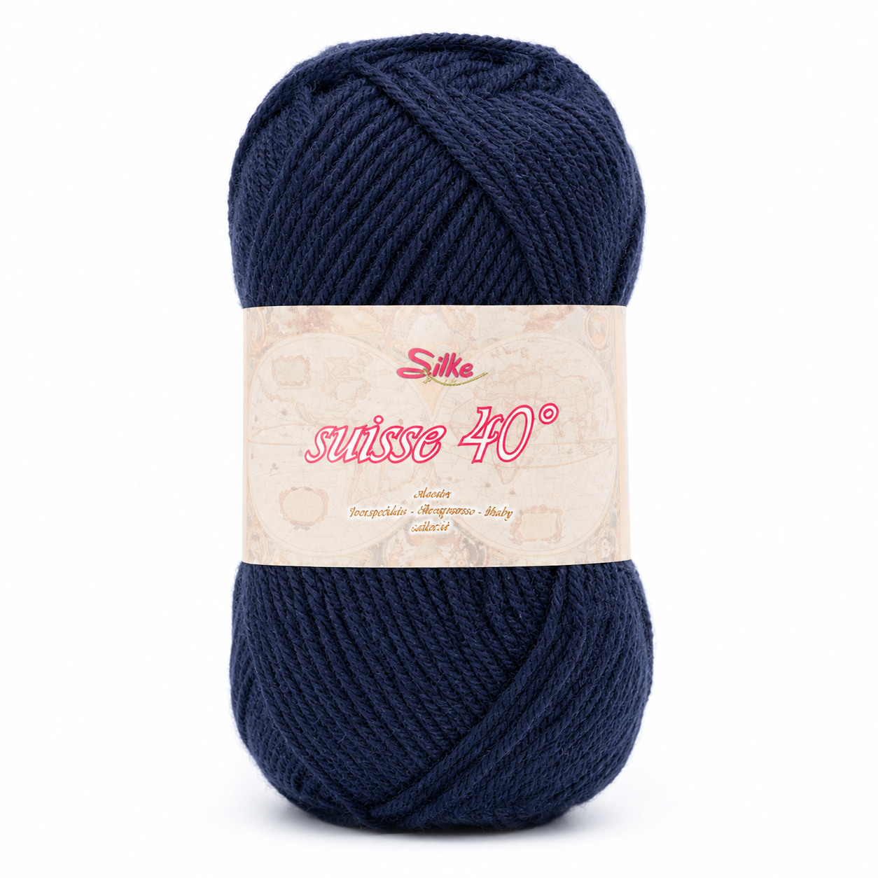Lana SUISSE - Silke - Colore: 610 - BLU NOTTE - by LacariaRicami.Store