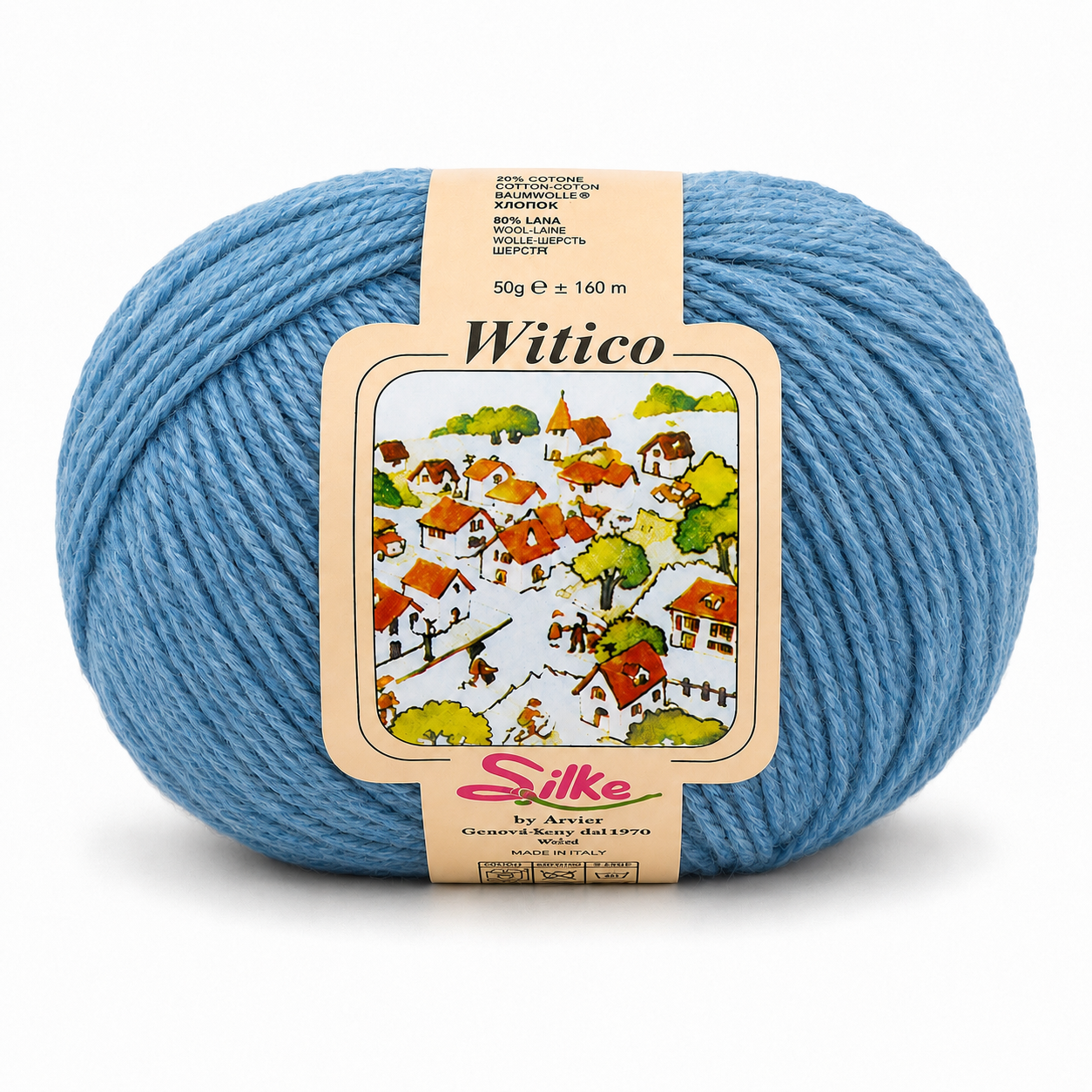 Lana Witico - Silke - Colore: 013 - AZZURRO MELANGE - by LacariaRicami.Store