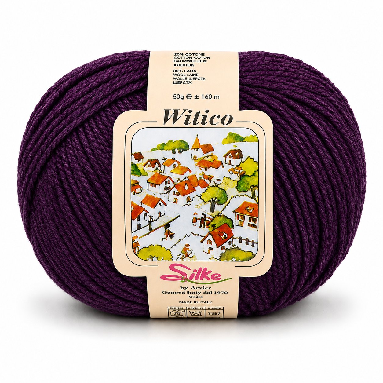 Lana Witico - Silke - Colore: 064 - PRUGNA - by LacariaRicami.Store