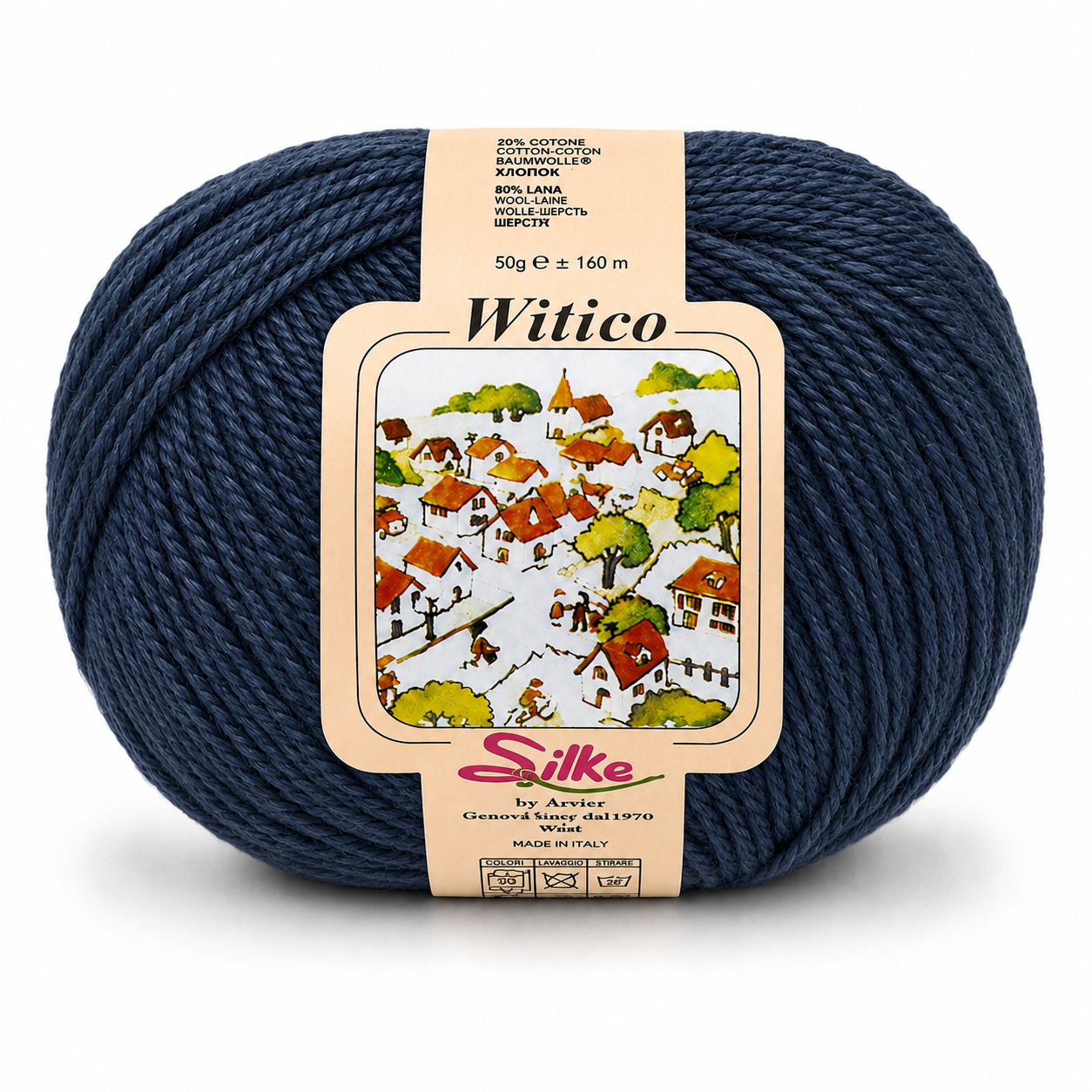 Lana Witico - Silke - Colore: 099 - BLU NOTTE - by LacariaRicami.Store