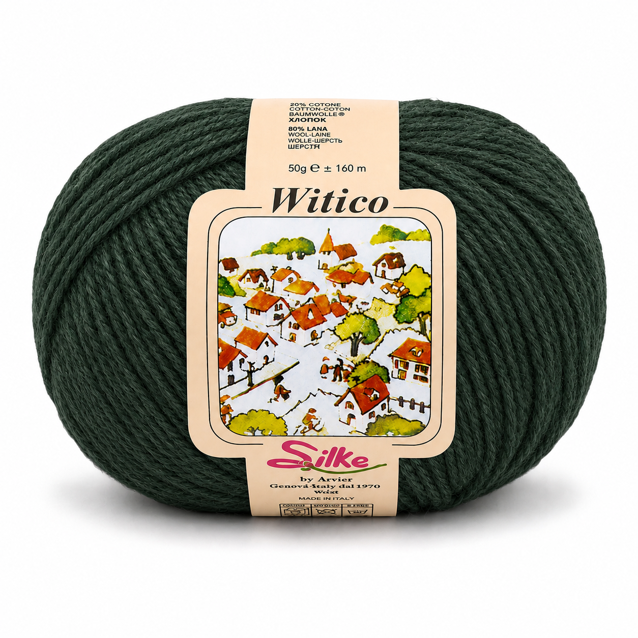 Lana Witico - Silke - Colore: 111 - VERDE BOTTIGLIA - by LacariaRicami.Store