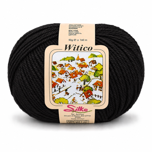 Lana Witico - Silke - Colore: 200 - NERO - by LacariaRicami.Store