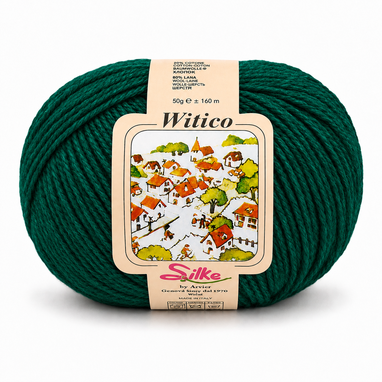 Lana Witico - Silke - Colore: 243 - VERDE SMERALDO - by LacariaRicami.Store