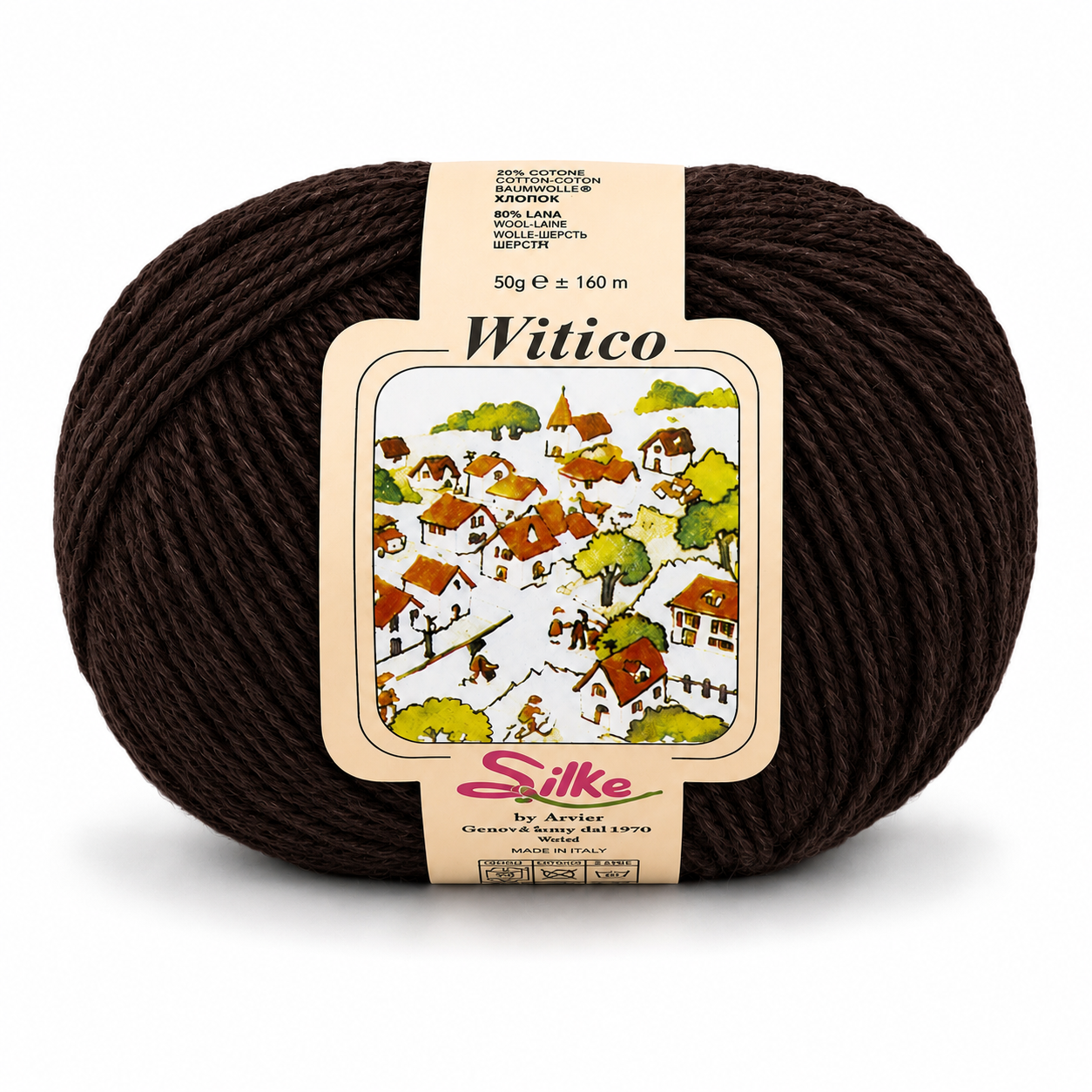 Lana Witico - Silke - Colore: 444 - MARRONE SCURO - by LacariaRicami.Store