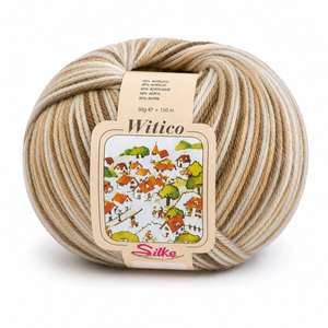 Lana Witico Stampato - Silke - Colore: 914 - BEIGE PANNA MULTICOLOR - by LacariaRicami.Store