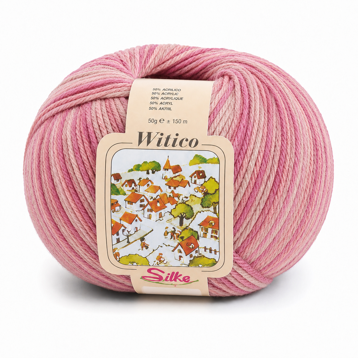 Lana Witico Stampato - Silke - Colore: 932 - ROSA MULTICOLOR - by LacariaRicami.Store