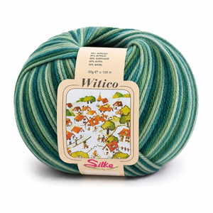 Lana Witico Stampato - Silke - Colore: 936 - VERDE MULTICOLOR - by LacariaRicami.Store